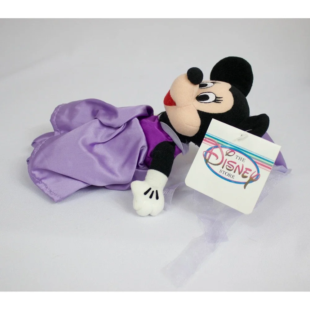 Disney Store Purple Princess Minnie Mouse Bean Bag Plush New with Tags